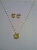 Conjunto cristal amarelo Citrino